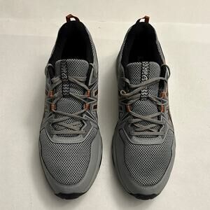 ASICS GEL Venture Mens Size 12 Trail Running Shoes Grey Orange Athletic Sneakers